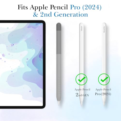 Image of Delidigi for Apple Pencil Pro (2024) & Apple Pencil 2nd Generation Case | Gradient Color Design Silicone Sleeve Cover, Comfortable Grip, Magnetic Charging Compatible, Double Tap Support