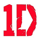 1D Initial Logo - Vinyl 3' Wide (Color: RED) Decal Laptop Tablet Skateboard car Windows Sticker