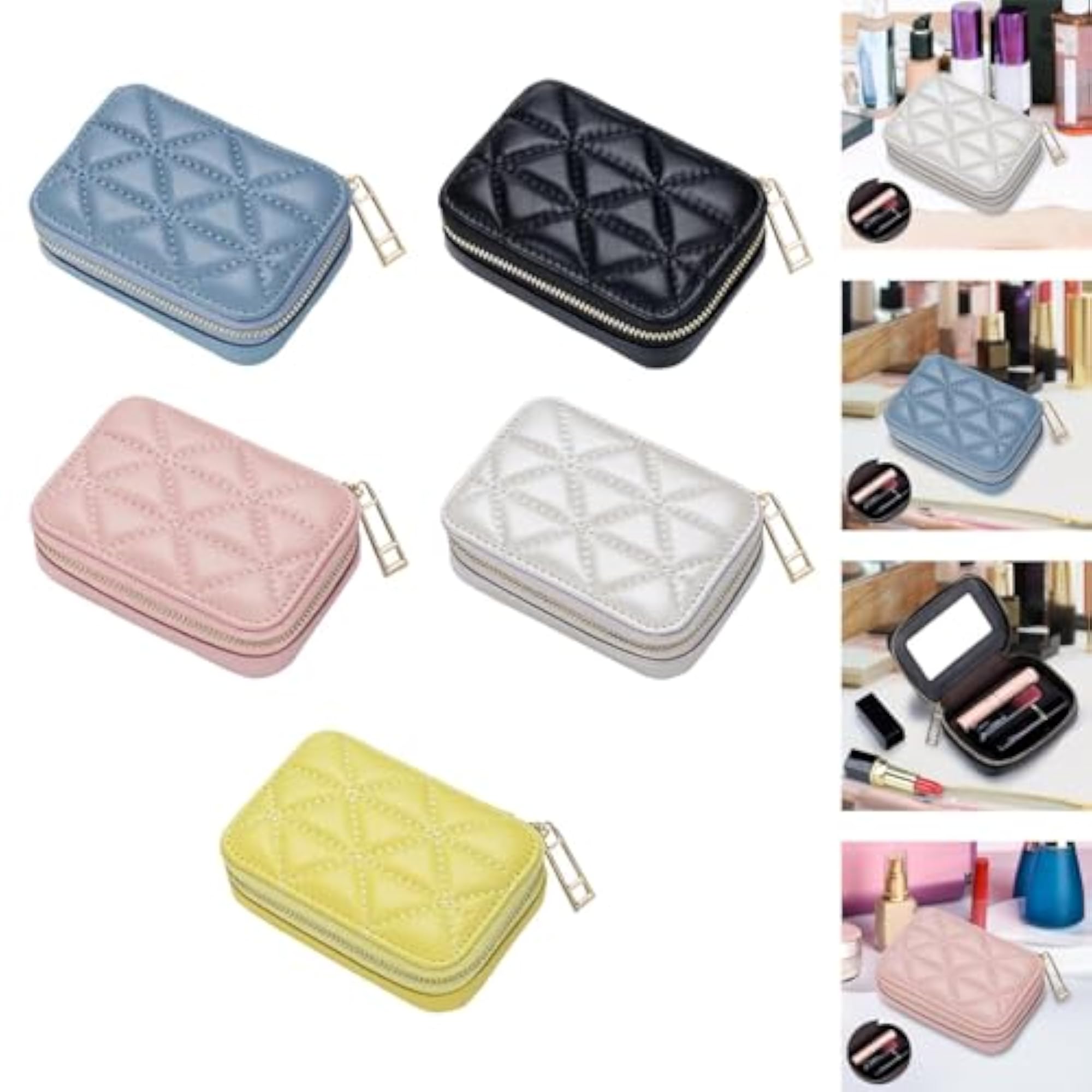 Portable Lipstick Case with Mirror, Holiday Gift
