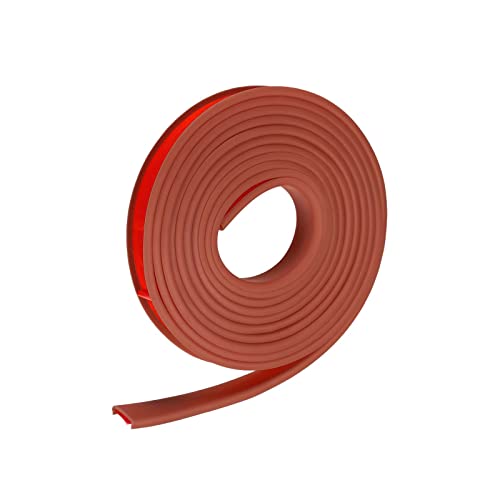 Image of uxcell U Shape Furniture Edge Banding, 3 Meters Self Adhesive Flexible Edging Trim, 5x16mm TPE Edge Guards for Cabinets Furniture Repair Restoration, Brown