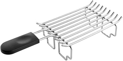 Accesorio calentador de panecillos KitchenAid para tostadoras de 2 y 4 ranuras, acero inoxidable, mango aislado, calienta o tuesta panecillos