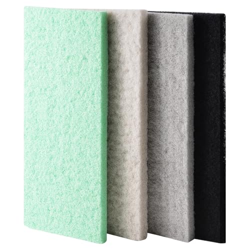 4-Pack Mixed Aquarium Sponge Filter Pad, Cut-to-Fit Aquarium Foam with Ammonia&Carbon&Phosphate Reducer, Aquarium Filter Foam Sponges for Fish Tank Filters (12.6" x 5" x 1'') - image 7