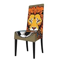 Cool Lion Print Chair Covers for Dining Chairs Stretch Chair Cover,for Home Kitchen Restaurant Banquet