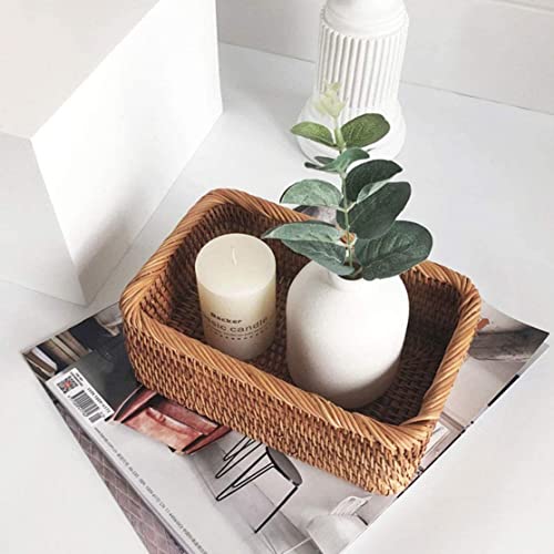 Cesta rectangular tejida para pan y frutas que decora y optimiza el espacio 5