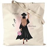 Kiddle-Design Bachelor Master Abitur 2026 Jutebeutel Abschluss Geschenk Personalisiert Name Absolventin Doktor Frauen Damen Schulabschluss Abi