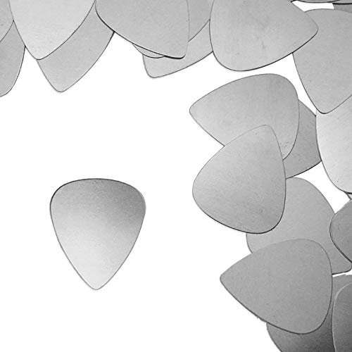 ImpressArt - Premium Metal Stamping Blanks for Metal Stamping and Jewelry Making (24 Pack) (1 1/4 Guitar Pick Aluminum)