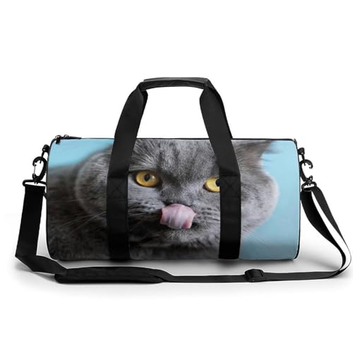 Sac de sport gym chat mignon 45x23x23cm compact pour voyage week-end