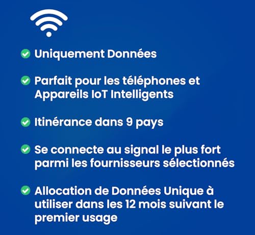 UK och EU Roaming SIM - Automatisk anslutning, 25 GB Data