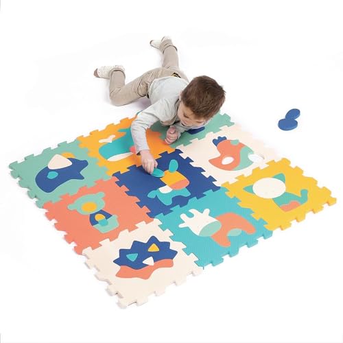 Aislar del frío del suelo al bebé con la alfombra puzzle de espuma LUDI JBM 10023 3