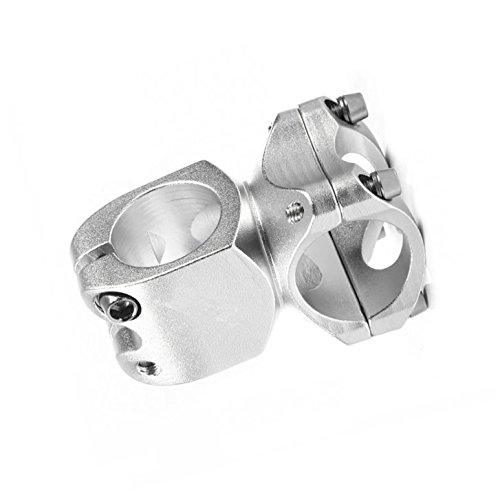 DEERU Bike Stem 25.4 x 32mm 7 Degree Mountain Bike Stem Bicycle Handlebar Stem Suitable for BMX MTB Road Bike (Aluminum Alloy) (Silver)