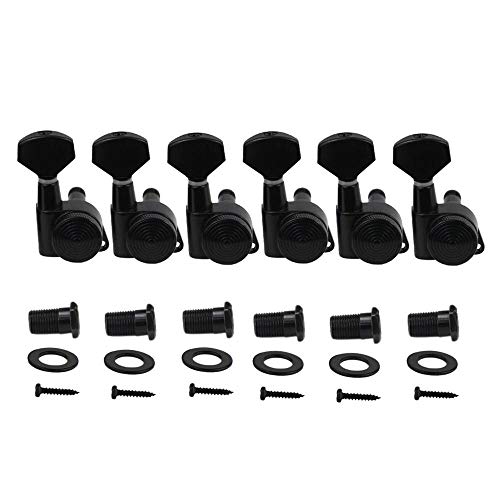 VUBLY Lot de 6 accordeurs de verrouillage pour guitare électrique Têtes de machine de verrouillage Chevilles d’accordage… - Les Beatles, Paul McCartney, John Lennon, RIngo Starr, George Harrison VUBLY Lot de 6 accordeurs de verrouillage pour guitare électrique Têtes de machine de verrouillage Chevilles d'accordage… – Image 5