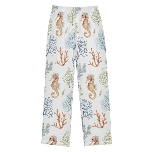 Watercolor Coral Animal Marine Boys Pants for Kids Jogger Pants with Pockets S-XL