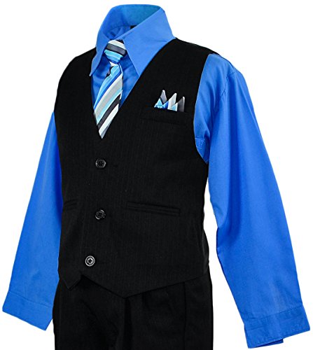 Image of CT Boys Toddler Pinstripe Vest Suit Blue Shirt