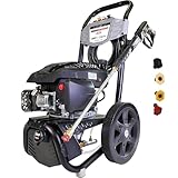 Simpson Cleaning 3200 PSI Gas Pressure Washer, 2.5 GPM Residential Power Washer with Soap Tank and Turbo Nozzle, 25' Hose, Clean Machine, 49-State (CM61456)