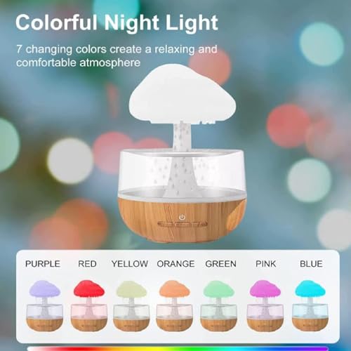 Humidificador Pssopp con difusor de aromas y luz LED miniatura 3