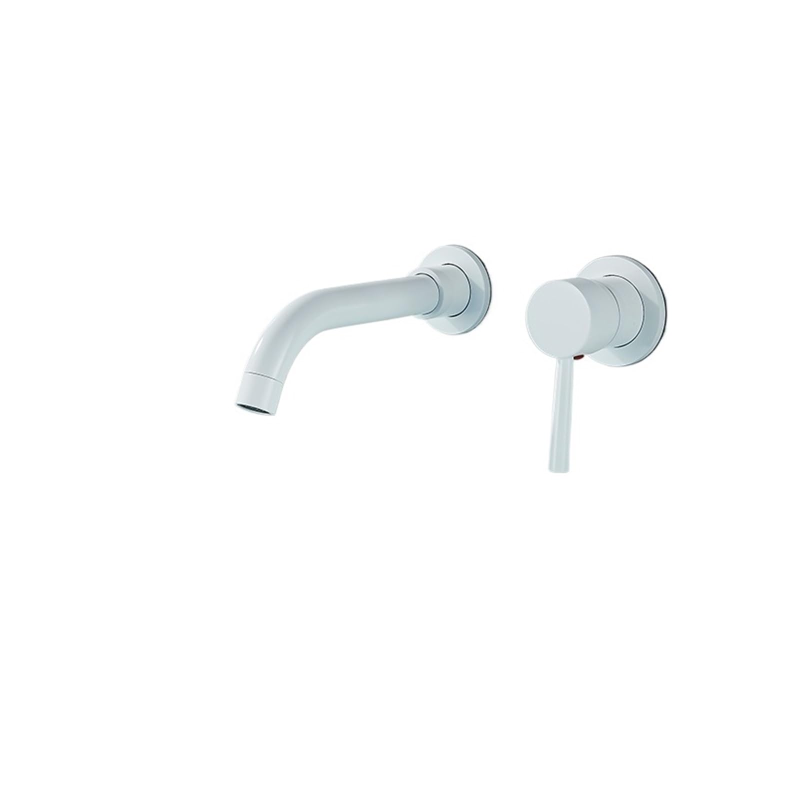Mitigeur de bain eau chaude et froide pivotant 360 avec bec encastrable blanc