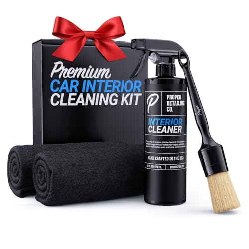 Interior Car Cleaning Kit - Professional Auto Detailing Supplies with Brush for Complete Vehicle Interior Detailing - Car Interior Cleaner Kit for Deep Cleaning. Car Detailing Interior Detailing Kit.