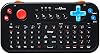 Teclado Bluetooth de bolsillo con mouse de rueda y audio, negro, controlador inalámbrico remoto compatible con smartphone, laptop, tablet, Nvidia Shield TV, Xiaomi TV Stick, Mi Box, Fire TV 2