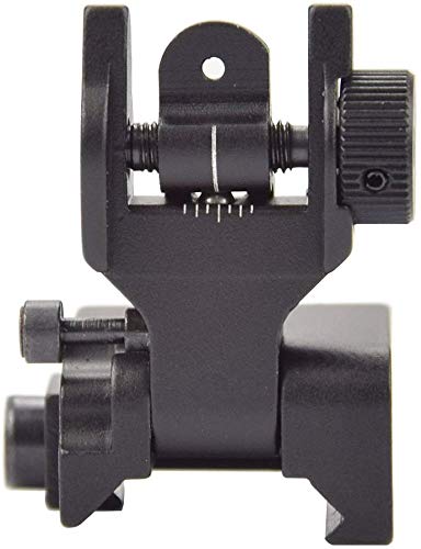 Flip Sight, Compatible con Picatinny y Weaver Rails, Vista Plegable