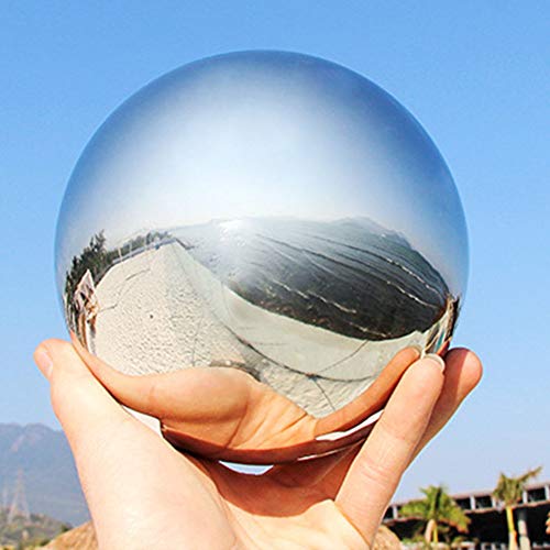 zosenda Edelstahl-Beobachtungskugel, hochglanzpoliert, Hohle Kugel, reflektierende Gartenkugel, schwimmende Teichkugeln, Nahtlose Beobachtungskugel für Haus Garten Ornament Dekorationen (15cmx1Stück)