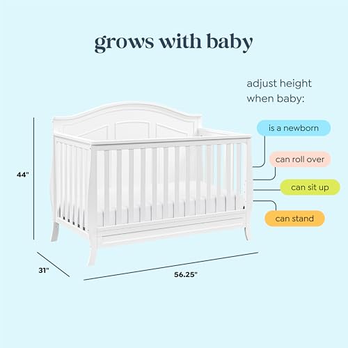 Davinci M20101W Emmett 4-In-1 Convertible Crib In White thumb #2