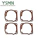 YSMN 343870 433000 766418 4 Pack Carburetor Float Chamber Carb Bowl with Gasket Replacement for Johnson Evinrude 90 100 105 115 135 150 175hp
