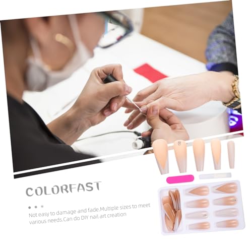 Beaupretty 96 Peças Unhas postiças graduadas falsa faça você mesmo dicas de unhas falsas unhas de ge