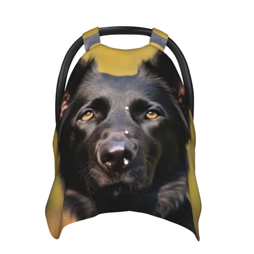 Cadeau de fête prénatale housse de siège voiture bébé motif chien noir