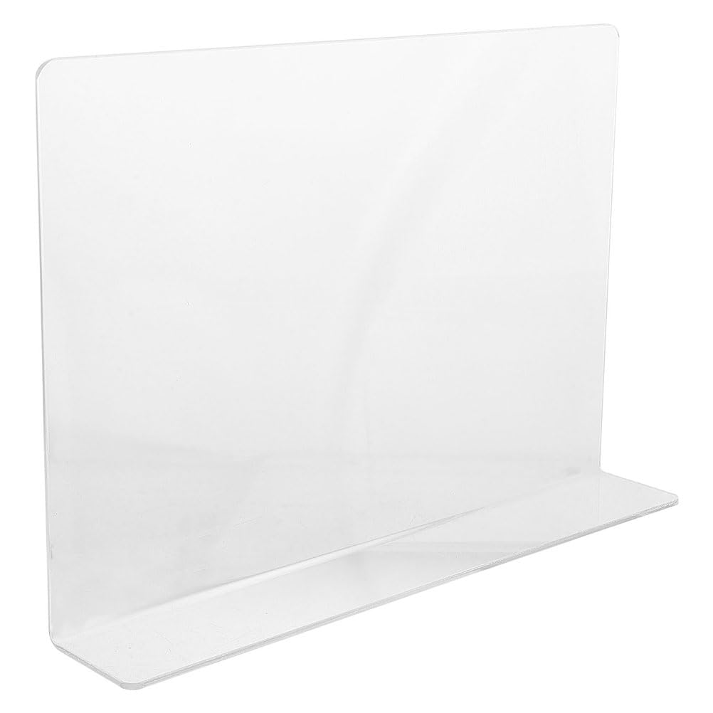 Toyvian Transparent Acrylic Sink Splash Guard: Clear Freestanding Panel Sink Barrier Kitchen Guard Protective Splatter Barrier Easy Installation Detachable for Home Hospitals Labs (s)