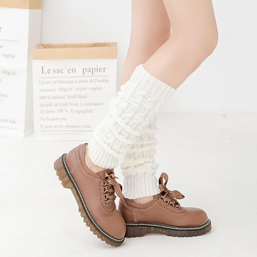 Image of Knitted Ribbed Stirrup Leg Warmers for Women, Girls, Ladies - Yoga and Dance