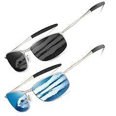 2 Pack/Silver Frame Grey Lens+silver Frame Blue Lens