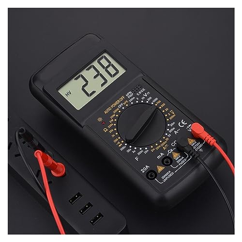 Multimètre Numérique DELURA 1000V 20A avec Voltmètre et Boîtier Noir