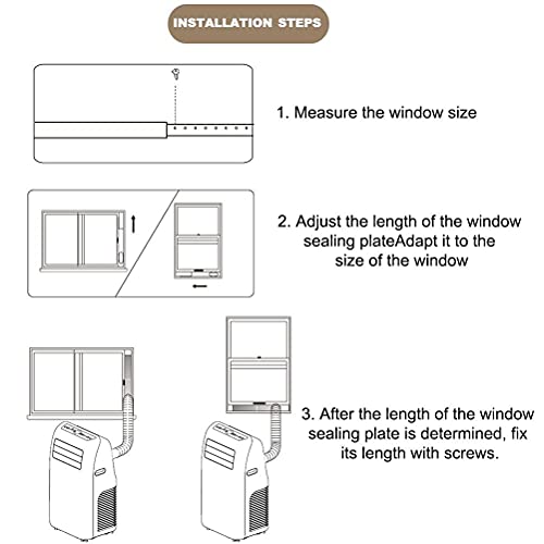Portable Air Conditioner Sliding Door Vent Kit,Sliding Door Air Conditioner Kit Adjustable