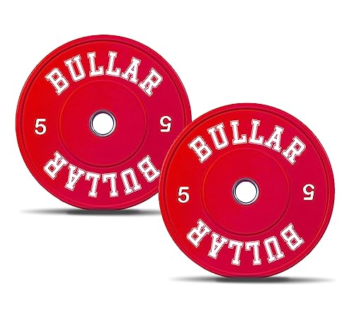 Image of BULLAR Olympic Color Rubber Bumper Plates Weightlifting Gym spare plates (10 KG SET (5KGX2))