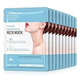 ASVIBTER Collagen Neck Mask with Hyaluronic Acid for Firming Care, 10 Pack