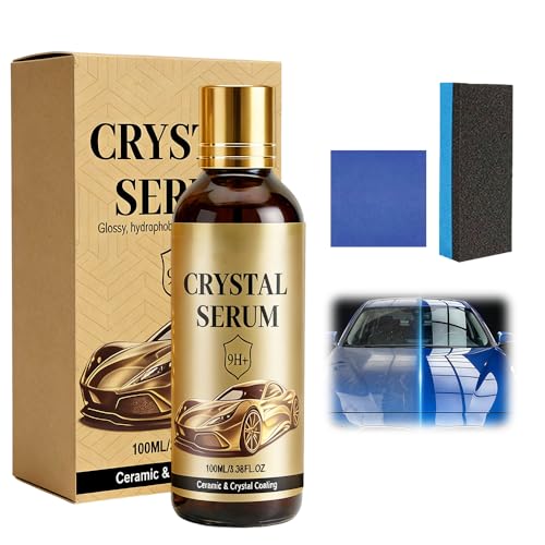 OEKYTOY Crystal Serum Ceramic Coating for Cars 100ML Advanced Graphene Ceramic Coating 9H Hardness Graphene Coating for Auto Car Detailing Gloss Hydrophobicity Anti Scratch (1 Set)