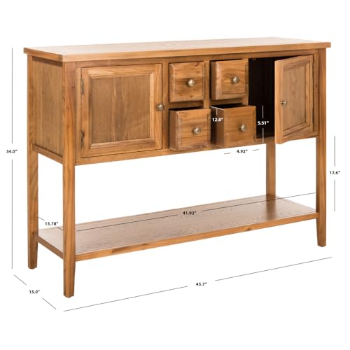 Safavieh-American-Homes-Collection-Charlotte-Medium-Oak-Sideboard Safavieh American Homes Collection Charlotte Medium Oak Sideboard