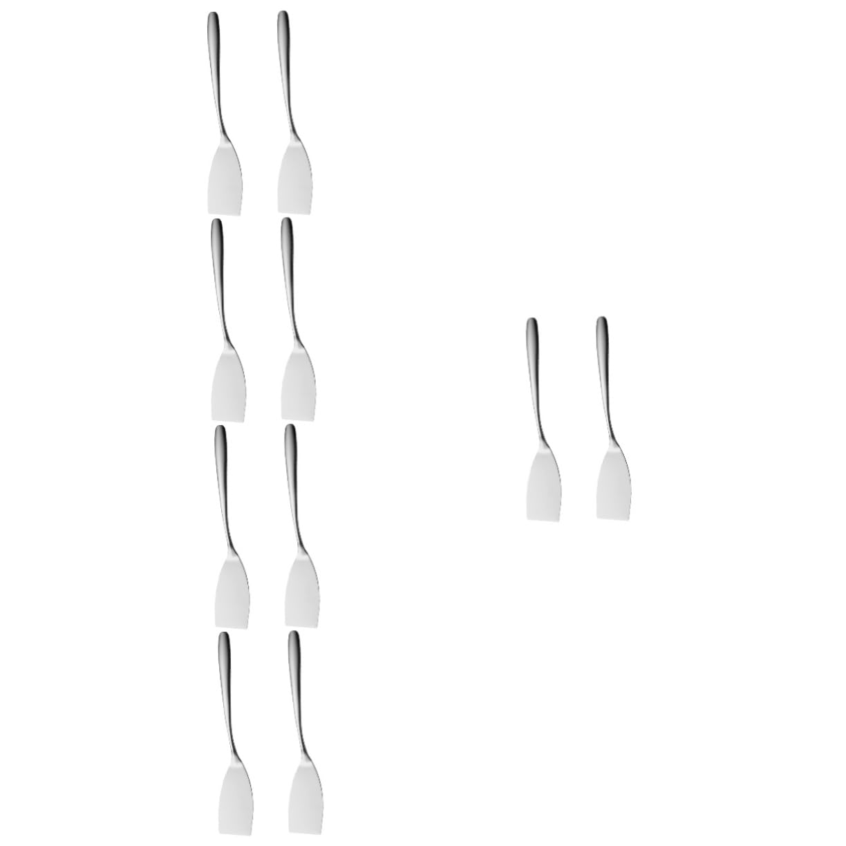 10pièces Spatule Acier Inoxydable Pour Cuisine Outil Multifonction Pour Retourner Viande Poisson Et Crêpes Ustensile Pratique Pour Barbecue Et Cuisine Domestique