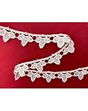 13 Mt Passamaneria Pizzo Macramè Merletto Bianco Altezza 2 cm