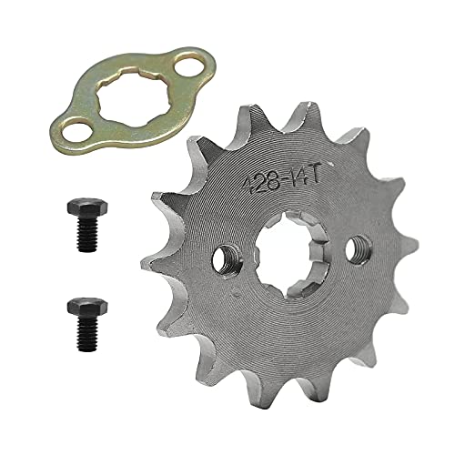 Saihisday 428 �`�F�[�� �X�v���P�b�g 14T 17mm �t�����g�G���W�� �X�v���P�b�g 50cc 70cc 110cc 125cc 140cc 160cc ATV �_�[�g�o�C�N �N���b�h TaoTao Roketa Sunl (14T 17m