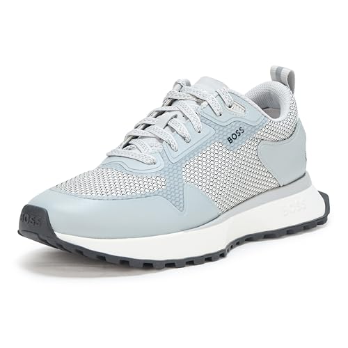 Image of BOSS Men's Big Logo Mesh Mix Lace Up Sneaker
