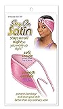 Stay On Satin Hair Wrap Cap Tie Up Womens Head Scarf for Sleeping, Assorted Colors, 3 Pack