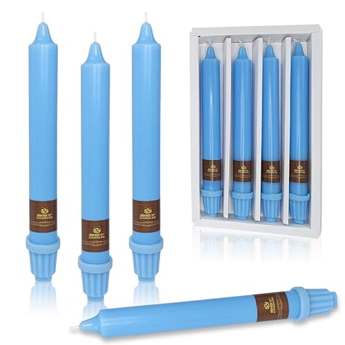 XINAOBAOLUO Taper Candle Blue Candlesticks Odorless Candles 8 INCH Cute Candle Stick Long Tapered Candles Smokeless Candle for Home Weddings Festive Gifts