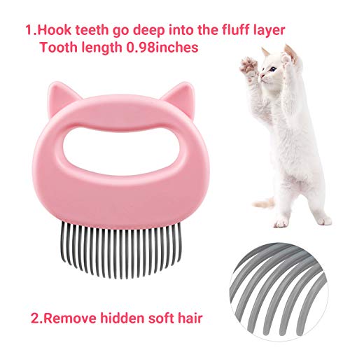Cat Combs 3 Pieces Pet Massage Grooming Combs Dogs Cleaning Brushes Hair Removal for Shedding Matted Fur Short and Long… - Image 2
