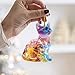 Colorful Desktop Standing Decoration Acrylic Desktop Decoration Sign Acrylic Decorative Sign Cat Colorful 2D Flat Print Miniature Cat Decorative Desktop Dec Glass Bead Garland with Tassels (B, A)