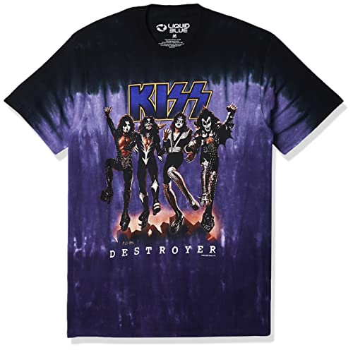 Liquid Blue Men's Kiss Destroyer Short Sleeve T-Shirt, Multi