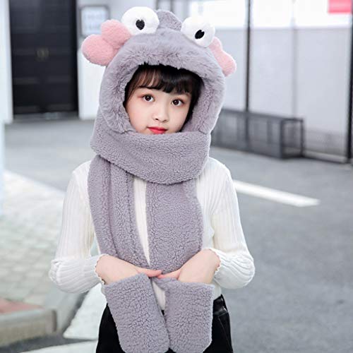 Conjunto 3 en 1 para niños de gorro bufanda y guantes con forro polar 2
