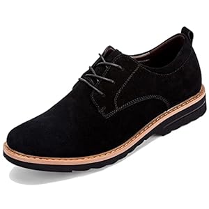 TIDELION Men’s Suede Shoes, Canvas Shoes, Casual Shoes, Lace-Up Shoes, Suede, Men’s Shoes, Casual, Genuine Leather, Leather Shoes