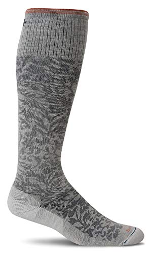 Sockwell Women's Damask Moderate Graduated Compression Sock, Oyster - M/L #TOP9