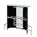 Coaster Home Furnishings Lacewing 1-Shelf Bar Unit Glossy Black and White